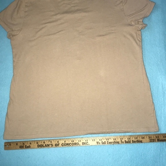 Basic Editions floral inset cotton short sleeve top size L - Picture 7 of 7